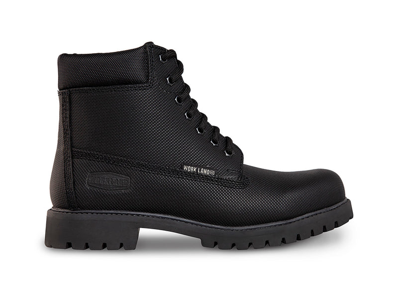 77611 Workland Lightweight Lace-up Work Boots Black