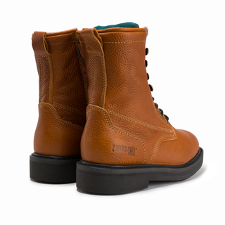 HM118 Comfort Full Grain Leather Zipper and Lace Work Boots