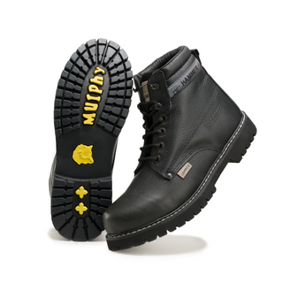MU036 Hammer Murphy Work Boots Tractor Sole Leather Black
