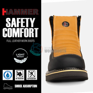 HM338 Dual Zipper Comfort Work Boots