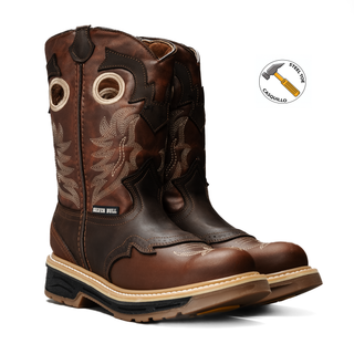 Silver Bull Steel Toe Leather Round Toe Work Boots