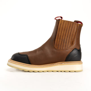 King Welt 6" Chelsea Square Leather Work Boots for Men
