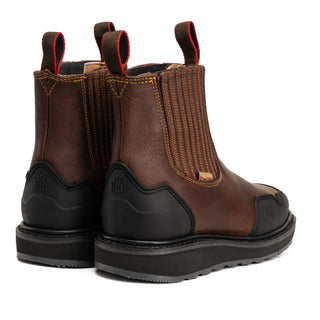 King Welt 6" Chelsea Square Leather Work Boots for Men