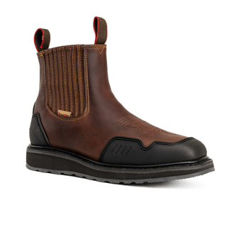 King Welt 6" Chelsea Square Leather Work Boots for Men
