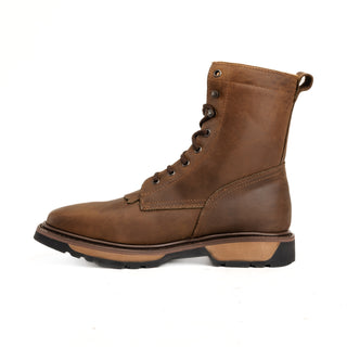 King Welt 8" Square Leather Work Boots for Men