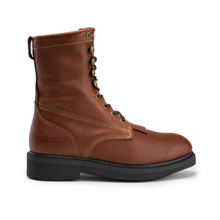 HM118 Comfort Full Grain Leather Zipper and Lace Work Boots