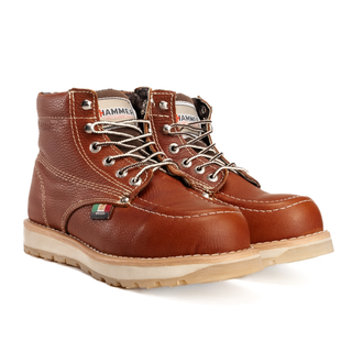 Murphy 6" Lightweight Leather Work Boots Doble Density Sole With MEX Flag