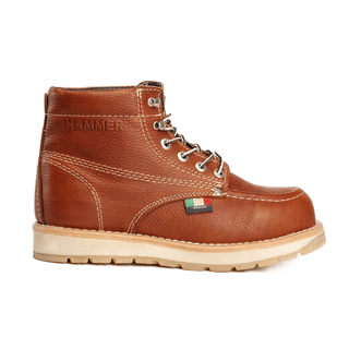 Murphy 6" Lightweight Leather Work Boots Doble Density Sole With MEX Flag