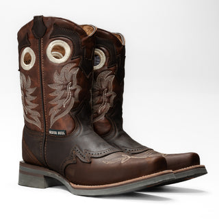 Silver Bull Leather Square Toe Work Boots