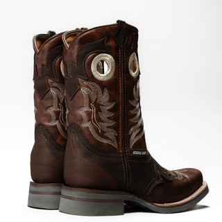 Silver Bull Leather Square Toe Work Boots