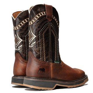 Silver Bull Leather Steel Toe Square Toe Work Boots