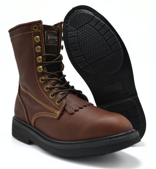 HM118 COMFORT ZIPPER WORK BOOT BROWN