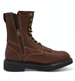 HM118 COMFORT ZIPPER WORK BOOT BROWN