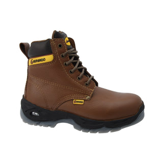 NDP-0503 GUEPARDO Botin de Trabajo Suela Poliuterano Cafe Steel Toe